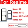 SIM -карта разъема для Realme Narzo 30 30pro Narzo 30a 4G 5G 5G Двухсовые лотки сборочной считыватели запасные детали.