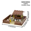 MOC3004 Farm Jungle Animal Chicken Coop Model Street View Blocs Building Blocs Toys for Childre