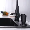 Dispensatore di sapone liquido Finitura elegante nera e ampia compatibilità della cucina facile da pulire