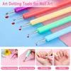 5pcs/set Nail Art Dotting Tools Rithestone Pick Up Tool