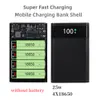 DIY 4*18650 Super Fast Power Bank Shell Dual USB Micro Herese Box Type C пакет корпусов без батареи 5 В 9 В для iPhone Xiaomi