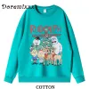 Rudolph The Red Nosed Rendier Women Pullover Sweatshirt Long Sleeve Casual Sports Lady Oversized Hoodie Cute Christmas Hoodies