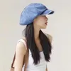 Berets Ladies Beret Women Dome Top Hut stilvoller retro achteckiger Cowboy für leichte atmungsaktive Sonnenschutz Sommer