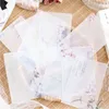 30Sheets Memo Notes Flowers Flowering Branch Ink Decorative Writing Handbook Background Material Scrapbook105*70MM