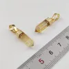 FUWO Wholesale Natural Light Color Citrines Point Pendant,Bullet Shape Spike Crystal Accessories For Jewelry Making 5Pcs PD130