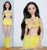 Ensemble de vêtements en peluche + couvercle de pied / Butfly Top + jupe + bretelles / Tenue de vêtements de 30 cm pour 1/6 Xinyi Fr St Barbie Doll