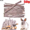 50G Hamster Rabbit Teeth Slipning Natural Apple Tree Stick Minerals Molar Stone Toys For Chinchilla Hamster Small Animals Toys