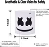 Halloween LED DJ Mask Lifelike Marshmello Maske Atmungsaktive Helmmaske Langable Carnival Festival Halloween Party Requisiten Cosplay