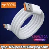 10A 120W Quick Charge Type C Cable Super Fast Fast Charge Cable для Huawei Mate 40 Xiaomi Samsung Honor 50 USB C Кабельный шнур