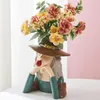 Figurine decorative ragazze creative ornamenti statue statue secco fiore vano bouquet soggiorno armadio tv disposizione moderna decorazione per la casa moderna