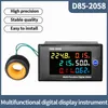 D85-2058 Tek Fazlı Ev Dijital LCD AC Panel Sayacı Akıllı Voltaj Akım Frekans Güç Monitörü