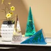 Silindirik koni silikon mum kalıp beşgen geometri sabun reçine sıva yapım set çikolatalı kek buz kalıbı ev dekor hediyesi