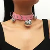 Chokers gotiska svart spikade punk choker krage spikar nitar med päckad chocker halsband för kvinnor män bondage cosplay goth smycken droppa otaym