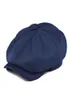 Botvela Newsboy Cap Men039s Twill Cotton Navy Blue Hat Women039s Baker Boy Caps rétro gros gros chapeaux mâle Boina Apple Beret 8662159