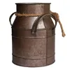 Vazen Rustieke stijl Iron Art Flower Bucket Vintage duurzame metalen vaas met handgreep retro woonkamer
