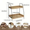 Kitchen Storage 1pc & Organization Coffee Bar Accessories And Organizer Station 2 Tier Counter Shelf