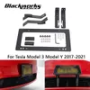 Aluminium License Plate Frame Front Car License Plate Holder For Tesla Model 3 2017-2022 Model Y 2017-2021 Easy to Install Black
