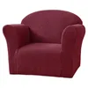 Mini Size Sofa Cover 1 Seat Soft Armchair Couch Cover Solid Color Elastic Stretch Mini Size Settee Slipcover For Children Chair