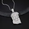 Rappeurs de bijoux hip hop sterling sier marquise coupé vvs Moisanite Diamond Iced Out Jésus Pendant pour les hommes