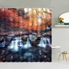 Shower Curtains Autumn Forest Scenery Curtain Oil Painting Landscape Bathroom Supplies Fabric With Hook Bath Screen Decor Cloth