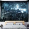 Psychedelic Forest Castle Tapestry Fairy tapisseries Tale anime mur suspendu hippie sorcelle