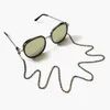 Óculos de correção de óculos suportes de moda pendente de pescoço com contas foscas anti -deslizamento anti -perda copia copper metal máscara de corda C240411