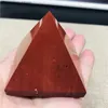 Kunst en ambachten 40 mm Natural Red Jasper Quartz Crystal Ifts Home Decoratie Piramide Crystal Handicrafts Therapy L49