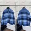 Xinxinbuy Männer Designer Coat Jacke Buchstabe Jacquard getäfelter Streifen Denim Stoff Langarm Frauen Khaki Schwarz Blau Khaki S-XL