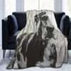 Large Black and White Harlequin Great Dane Flannel Blanket Lightweight Soft Cozy Bed Sofa Office Warm Throw Blankets All Season