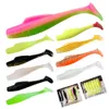 Appâts doux de 6 cm / 8 cm / 10 cm avec paddle Tail Tail à usage polyvalent élastique à haute élasticité Soft Wormbait Fishing Lures