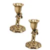 Candle Holders 2 PCS European Style Candlestick Decoration Statue Vintage Stand Dining Table Holder Retro Zinc Alloy Festival Angel Dating