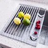 Silicone Roll Up Rager à sec en silicone Rack de vidange pour la cuisine Plat Datching Mats pour la cuisine Rack de plats pliables pour la vaisselle