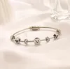 Klassieke stijl armbanden dames bangle luxe designer sieraden crystal 18k goud vergulde roestvrijstalen geliefden geschenkbangen damesarmband