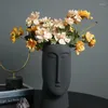 Vases Artificial Flowers Kitchen Modern Luxury Tray Ceramique House Indoor Vasi Per Fiori Living Room Decoration