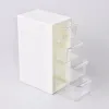 Boîte de rangement cosmétique de bureau blanc avec 4 unités de tiroir Boîte de conteneurs Small Organizer Box pour le maquillage de maison de bureau