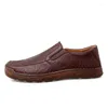 Casual Shoes Men Driving Comfortable Quality Split Leather Loafers Moccasins Tooling Big Size Retro Leisure Walk