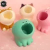 Creative Cute Pencil Holder Stand Resin Cute Paper Clip Stationery Pen Organizer Case Desktop Decorative Ornaments Accessories