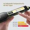 فرش Kipozi Professional Titanium Flat Iror Hairener مع شاشة LCD الرقمية عرض الجهد المزدوج فوري التدفئة الحديد