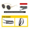 Baby Polarized Round Sunglasses Flexible Rubber Shades with Strap for Toddler born Infant Ages 036 Months 240410