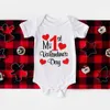 My 1st Valentine Newborn Bodysuit Baby Short Sleeve Romper Jumpsuit Infant Girls Boys Playsuit Outfits Valentine's Day Clothes