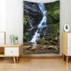 Cobertores de cachoeira vertical paisagem parede de tapeçaria pendurada penduramento boêmio de decoração de decoração de cama de cama de piquenique ao ar livre manto de praia