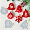 Moules de résine du Nouvel An pour bijoux pendentif bricolage Small Bell Christmas Tree Elk Silicone Moule Crystal Epoxy Resin Moule Craft Craft