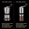Moinho de café de alta qualidade manual com moinho de café com moagem de cerâmica Ferramentas de moagem de café portátil ajustável 240411