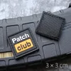 Mini quadrado 3*3cm Patch Club 3d PVC Letter Borth Bisturges Tactical Combat Applique para mochila Decorar