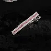 Clip Clips Fashion Commercial Simple Korean Mens Multi Color incrusté Tie Clip Copper Y240411