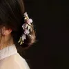 Haarclips in etnische stijl Chinese haaraccessoires Purple Peach Blossom Haarspeld Zijpen Vintage bloemenbruiletten Haar sieraden