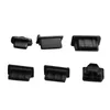 DATA FROG 6PCS Black Silicone Dust Plugs Set for PS5 Game Console USB Interface Cover Dustproof Plug for PS5 Accessories