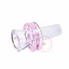 Cool Pink Style Glass Bubble Rökning Portabel utbytbar 14mm 18mm Manligt foggränssnitt Bong Waterpipe Bubbler Handpipe Herb Tobacco Banger Bowl DHL