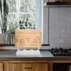 Kitchen Storage Cutting Board Holder Rack Organizer Baking Stand Chopping Pot Cabinet Lid