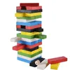 Hölzerne farbige Blöcke Tower Game Balancing Game für Kinder und Erwachsene, farbige hölzerne Spiel klassische Blöcke Wahrheit und Dare -Spiel für alle 54 Holzblockspiele mit ZiESS